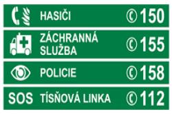 Havarijní a krizová čísla