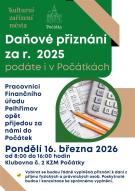 Daňové přiznání podáte i v Počátkách